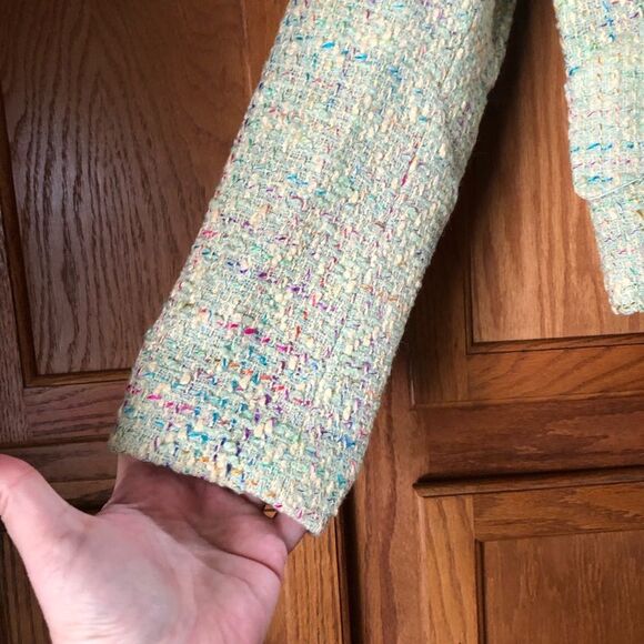 Bergdorf Goodman IMPASSE New York Double-Breasted Tweed Jacket Green - 4 - Picture 7 of 16